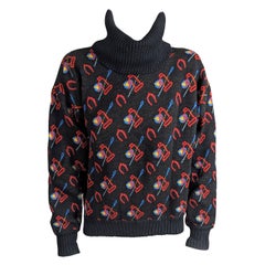 Vintage Gucci Colorful Riding Motif Sweater
