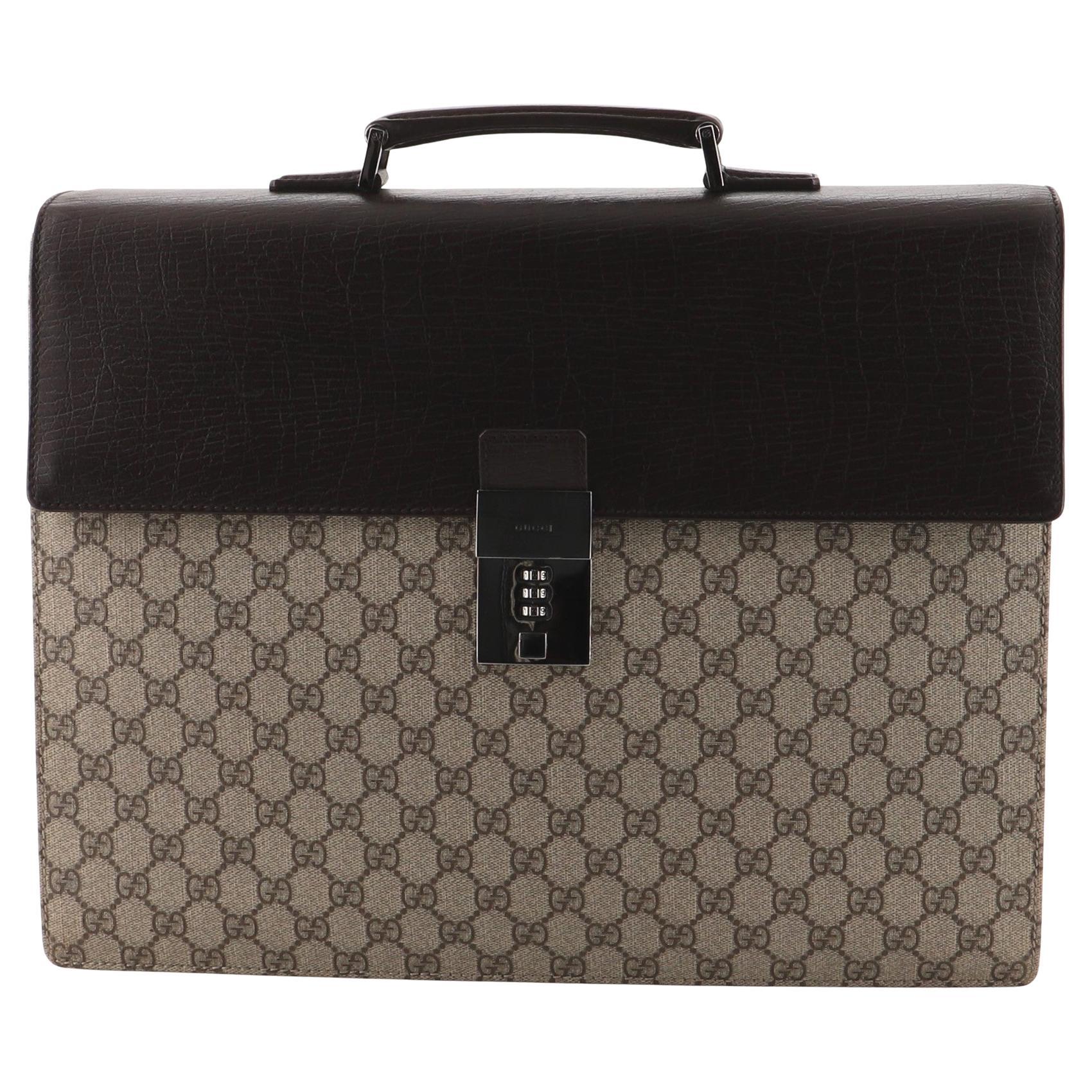 Gucci Lady Lock Briefcase Clutch Leather at 1stDibs