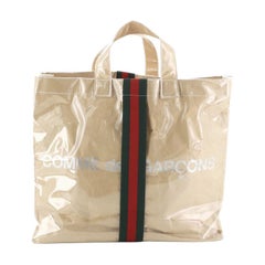 Gucci Comme de Garcons Web Shopping Tote PVC and Paper Large