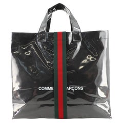 Gucci Comme de Garcons Web Shopping Tote PVC and Paper Large