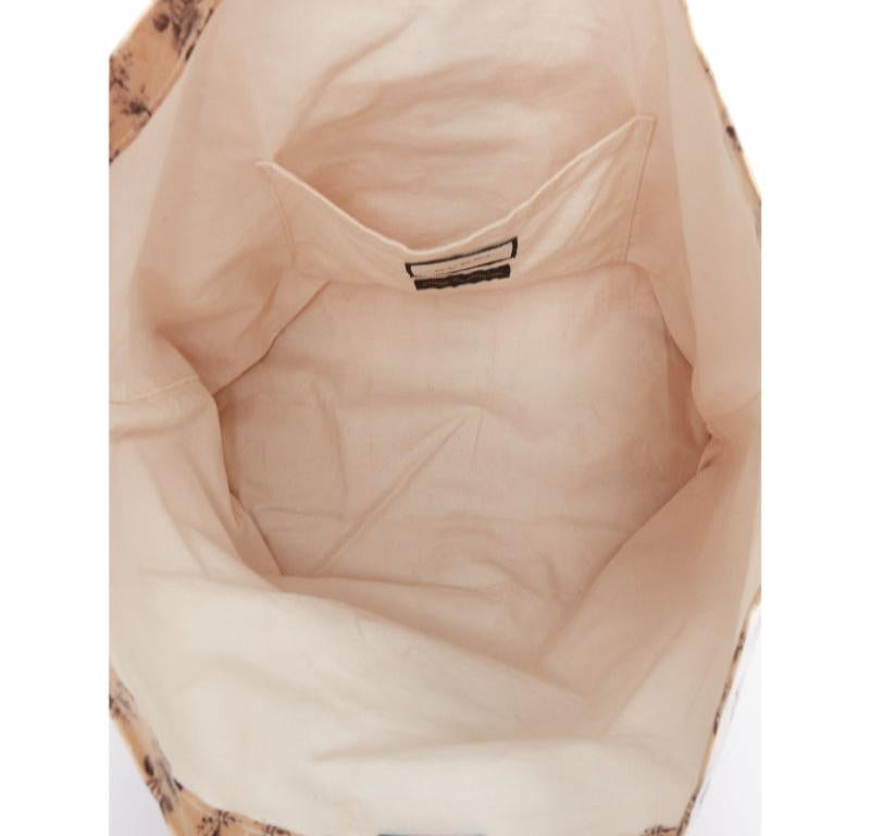 GUCCI COMME DES GARCONS 2021 green red beige vinyl pvc sherry paper tote bag en vente 4