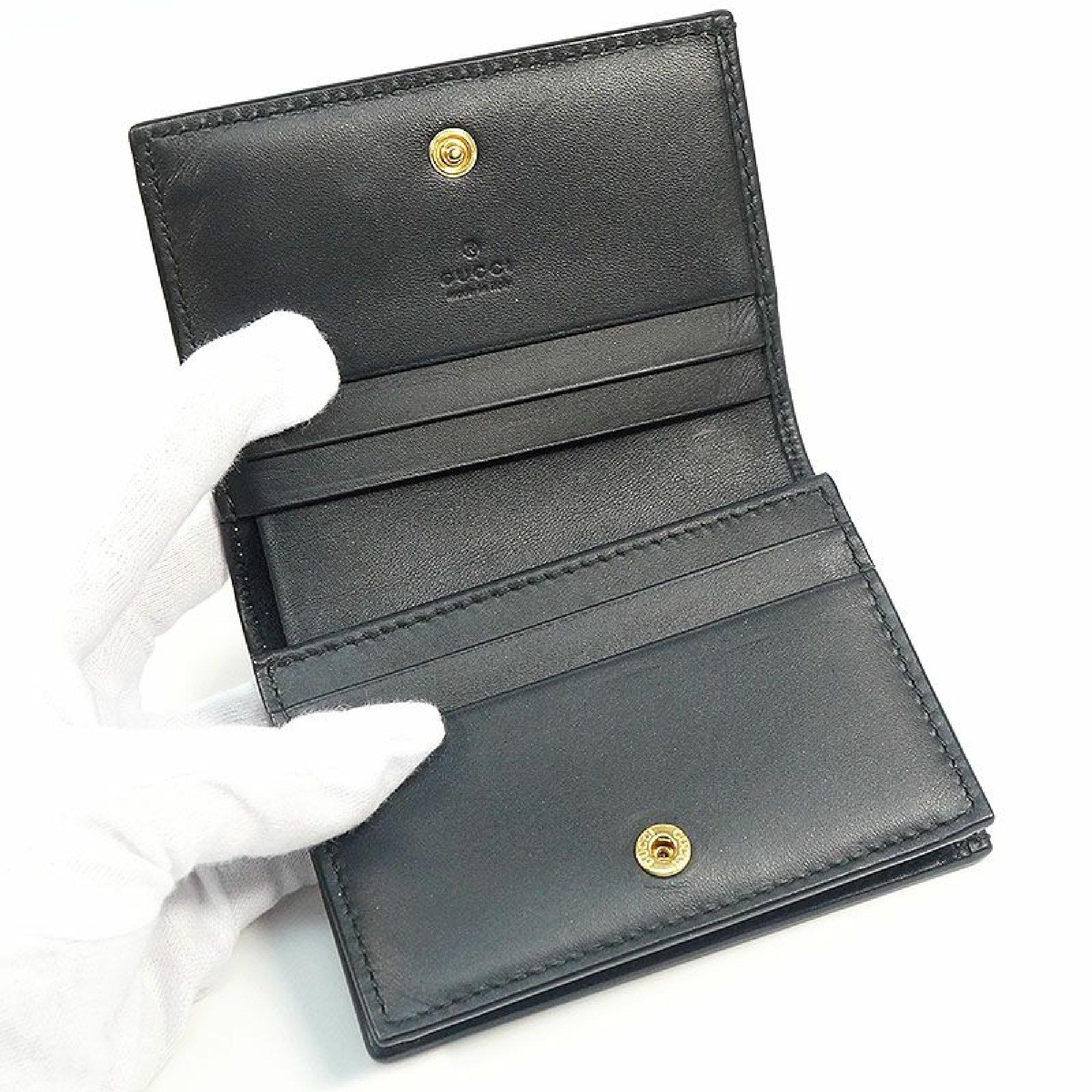GUCCI Kompaktes Portemonnaie Biene Gefaltetes Portemonnaie im Zustand „Gut“ in Takamatsu-shi, JP