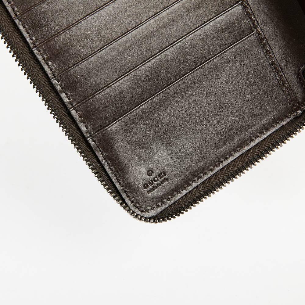 Gucci Companion Logo Braun Geprägtes Leder 2