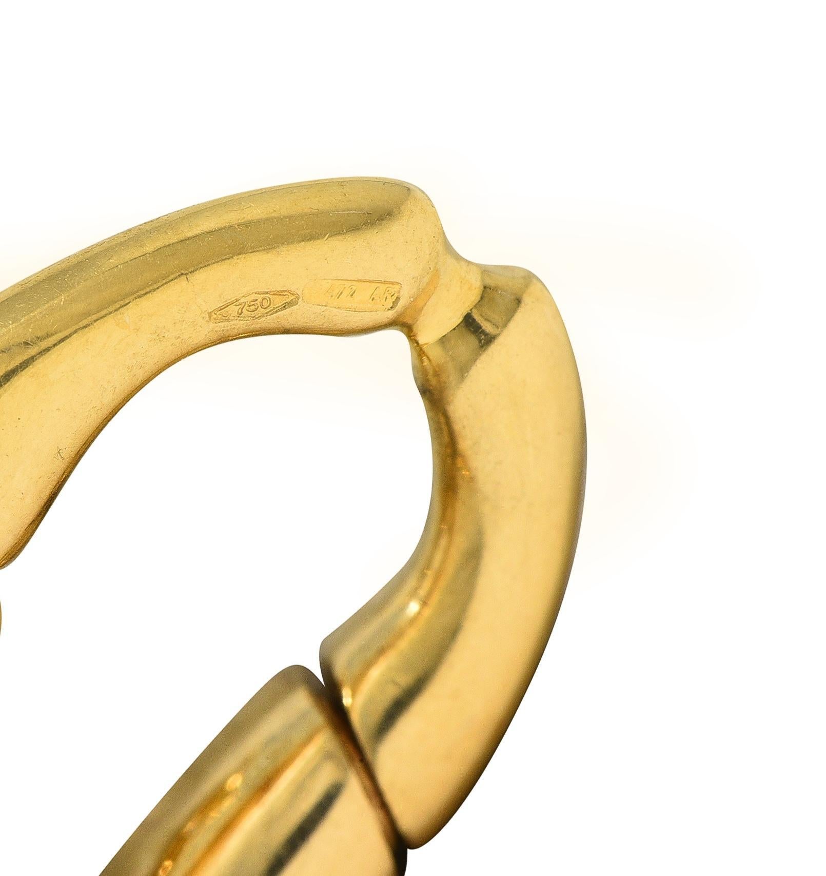 Zeitgenössische Gucci-Gliederhalskette aus 18 Karat Gelbgold mit Bambusgliedern im Angebot 3