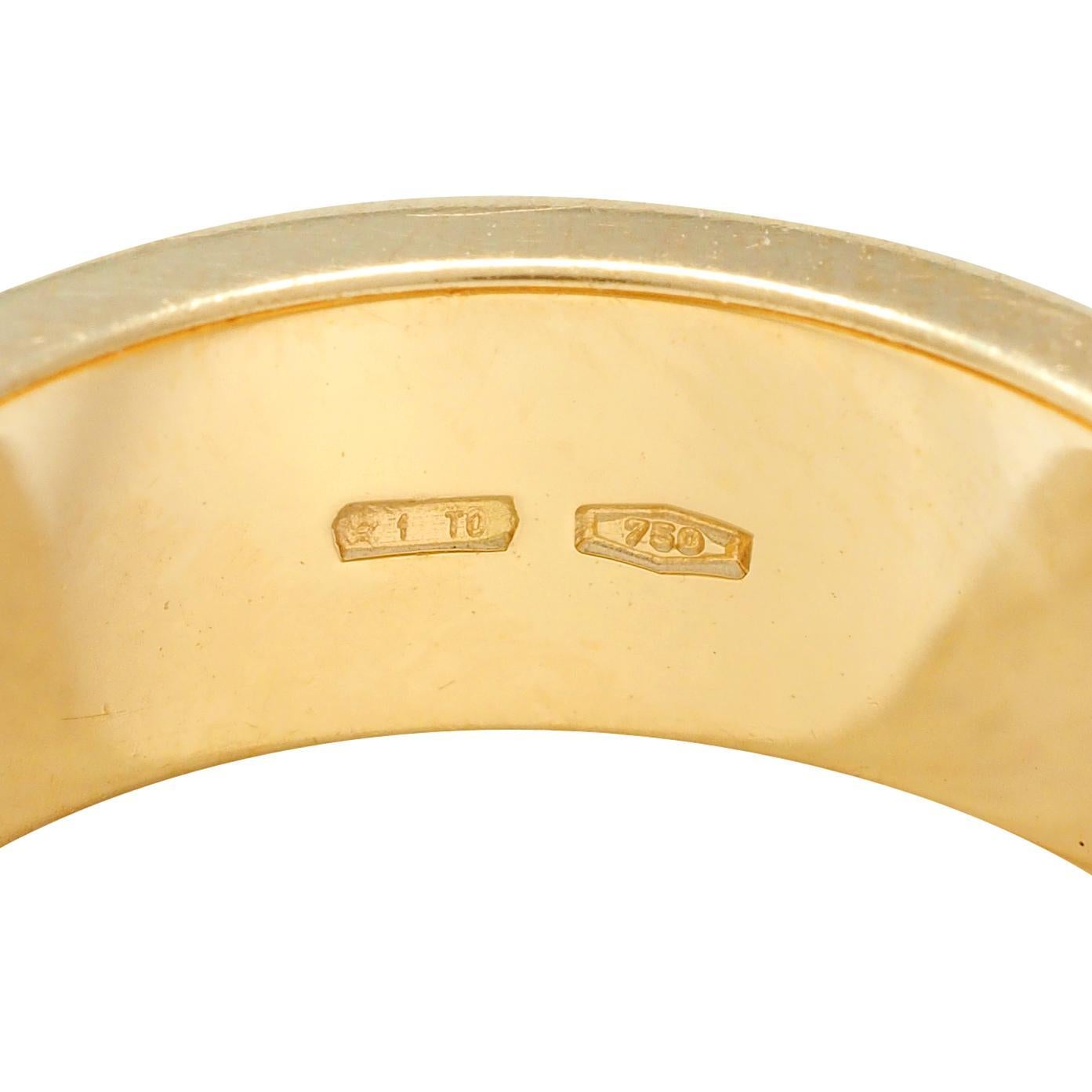 Gucci Contemporary 18 Karat Yellow Gold Belt Buckle Band Ring For Sale 7