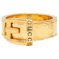 Gucci Contemporary Belt Buckle Band Gold 18 Karat Yellow Gold Ring (Bague boucle de ceinture en or jaune 18 carats)