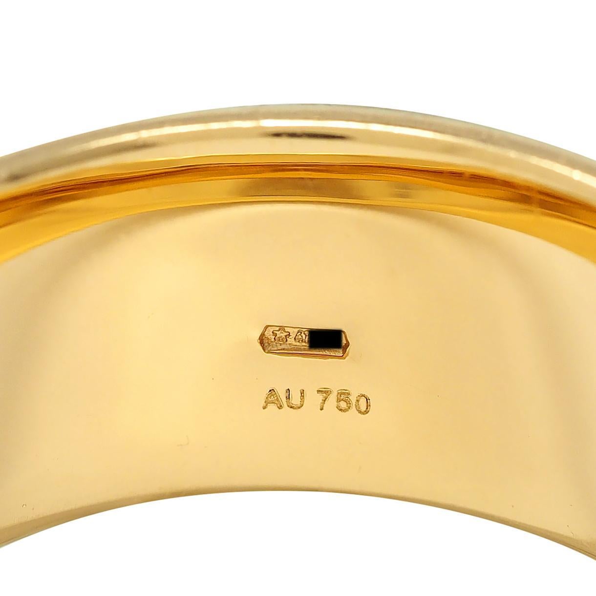 Bague à large bandeau en or jaune 18 carats Diamantissima de Gucci Contemporary en vente 3