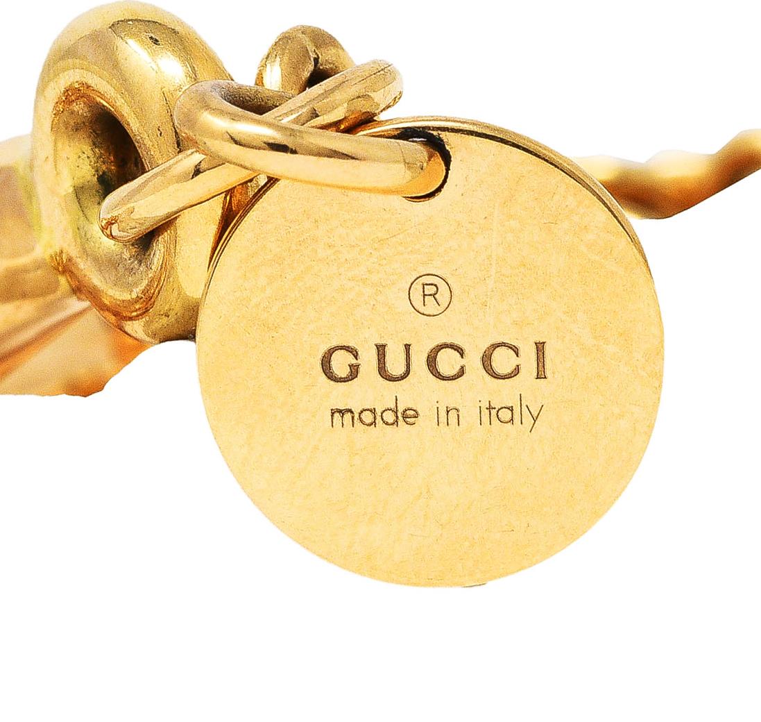 Gucci Contemporary 18 Karat Yellow Gold Horsebit Pendant Necklace For Sale 1