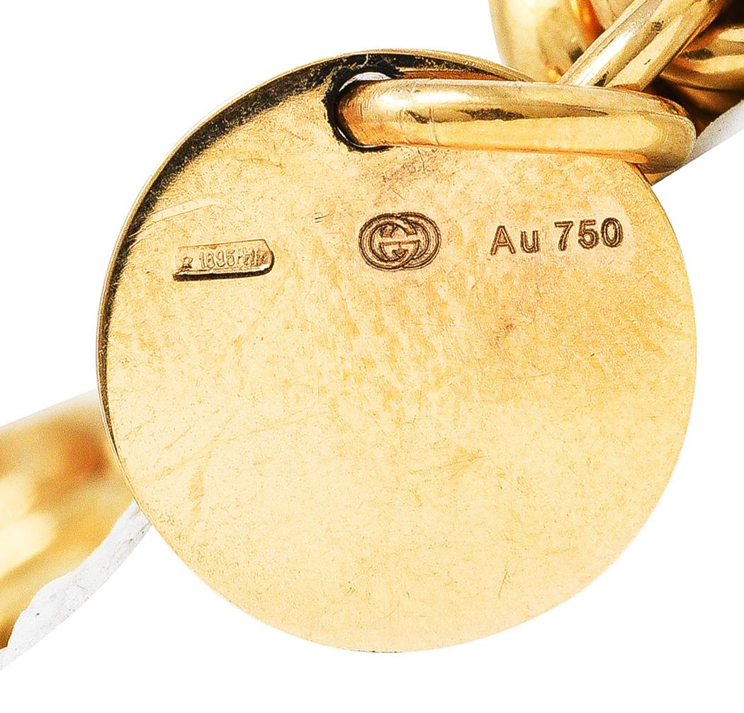 Gucci Contemporary 18 Karat Yellow Gold Horsebit Pendant Necklace For Sale 2