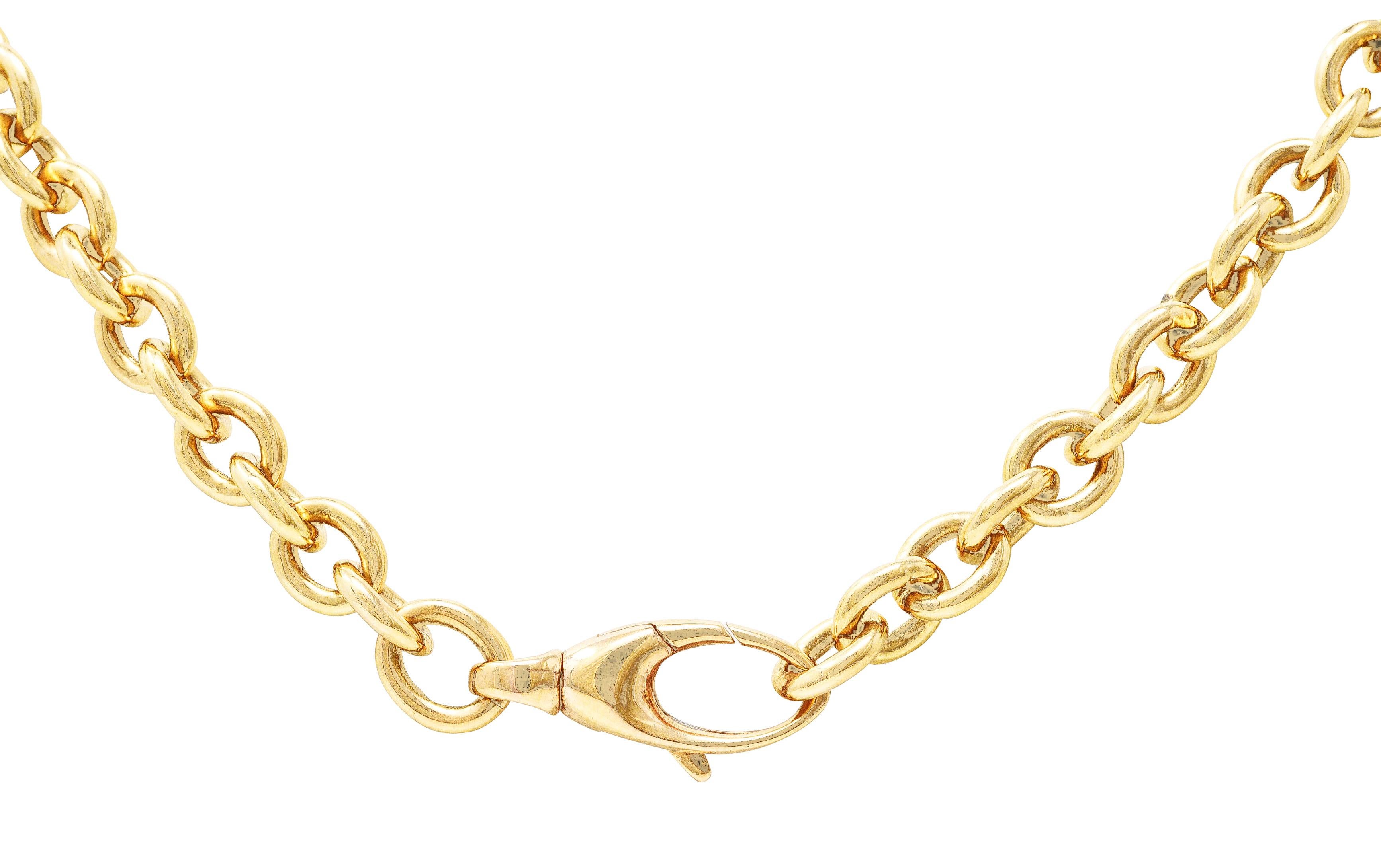 Gucci Contemporary 18 Karat Yellow Gold Horsebit Pendant Necklace For Sale 3