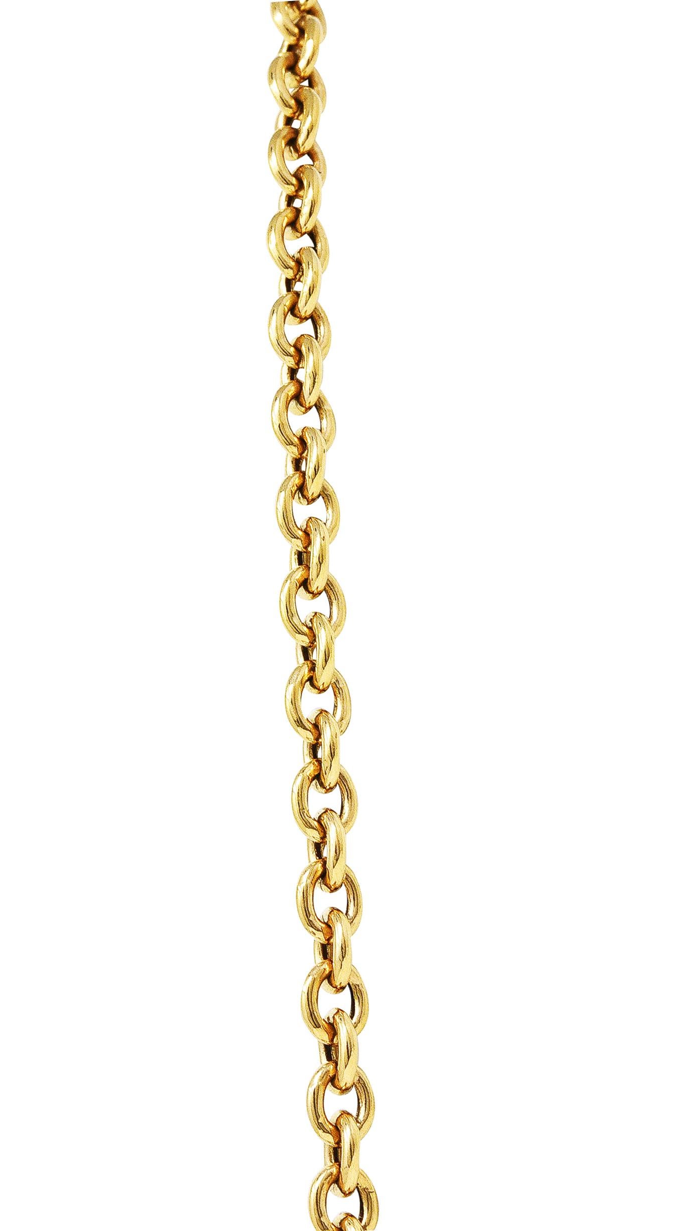 Gucci Contemporary 18 Karat Yellow Gold Horsebit Pendant Necklace For Sale 4