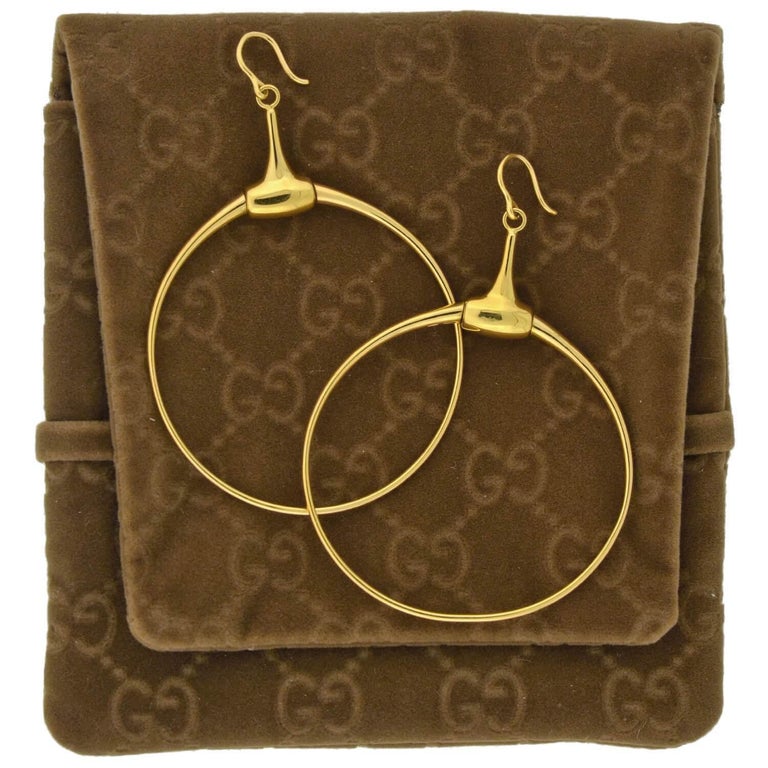 Gucci hoop earrings gold Clearance