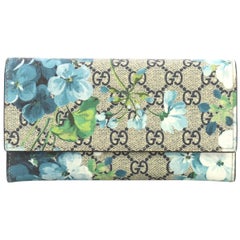 Gucci Continental Wallet Blooms Print GG Coated Canvas