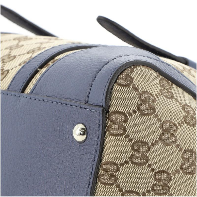 Gray Gucci Convertible Belted Boston Bag GG Canvas Medium