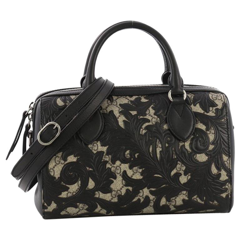 Gucci Convertible Boston Bag Arabesque GG Coated Canvas Small