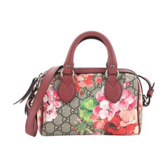 Gucci Convertible Boston Bag Blooms Print GG Coated Canvas Nano