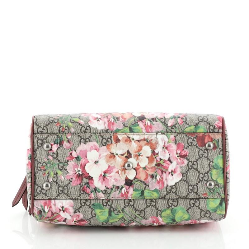 Gucci Convertible Boston Bag Blooms Print GG Coated Canvas Small  In Good Condition In NY, NY