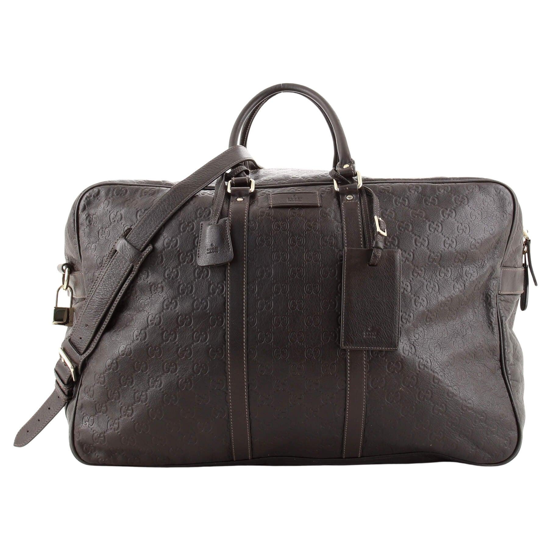GUCCI VINTAGE Burgundy Leather HARD SIDE BRIEFCASE Work Bag HANDBAG at