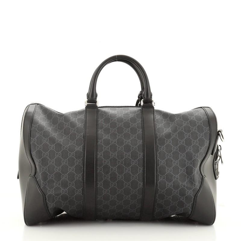 Gucci Convertible Duffle Bag GG Coated Canvas Large In Good Condition In NY, NY