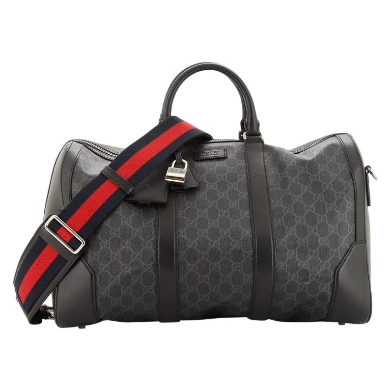 Gucci Convertible Duffle Bag GG Coated Canvas Large