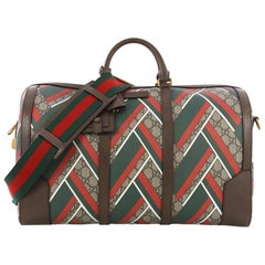 Used Gucci Convertible Duffle Bag Printed GG Coated Canvas Medium