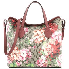 Gucci Convertible Folded Tote Blooms Print GG Coated Canvas Medium