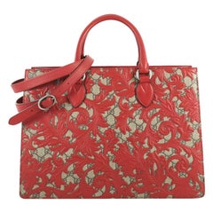 Gucci Convertible Gusset Tote Arabesque GG Coated Canvas Large,