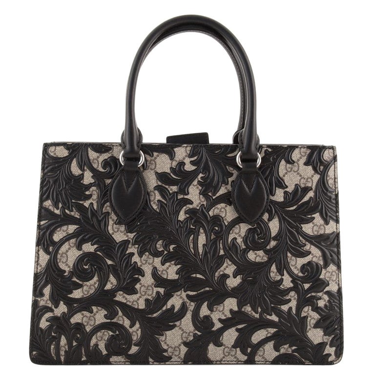 Gucci Convertible Gusset Tote Arabesque GG beschichtetes Segeltuch Medium