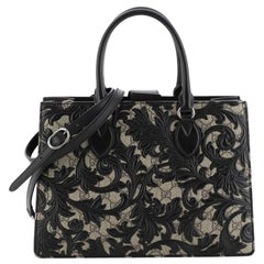 Gucci Convertible Gusset Tote Arabesque GG Coated Canvas Medium