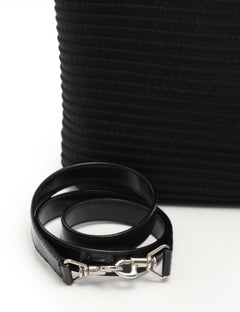 Gucci Convertible Quilted Bamboo 2way 868424 Black Canvas Tote