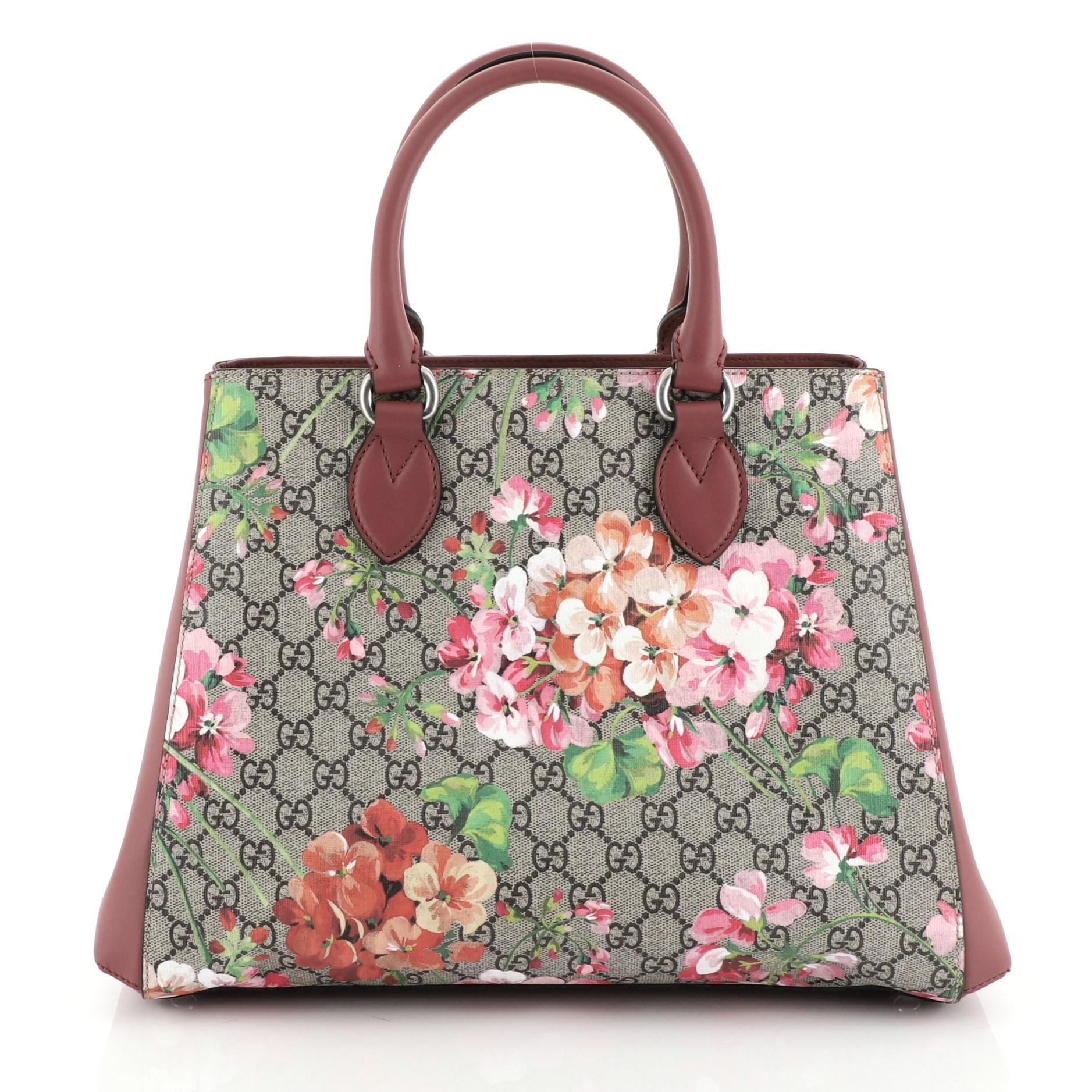 Gucci Convertible Shopping Tote Blooms In Excellent Condition In NY, NY