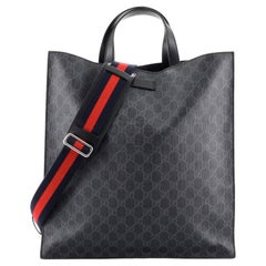 Gucci Convertible Soft Open Tote GG Coated Canvas Tall