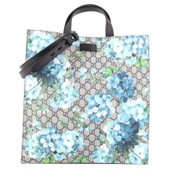 Umwandelbare, weiche, offene Gucci-Tasche (Outlet) mit Blütendruck GG aus beschichtetem Segeltuch T