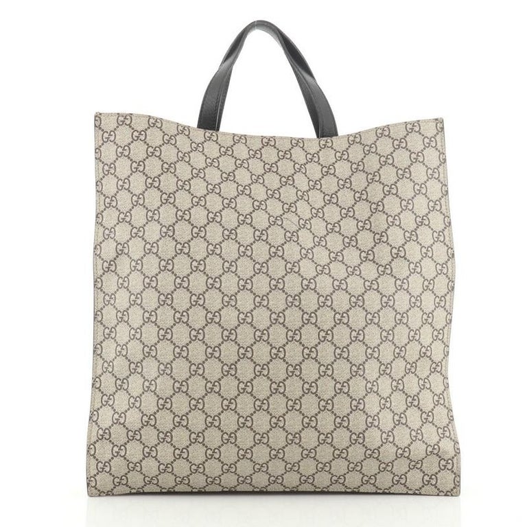 Gucci Convertible Soft Open Tote Printed GG Coated Canvas Tall For Sale ...