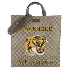 Gucci Convertible Soft Open Tote Printed GG Coated Canvas Tall