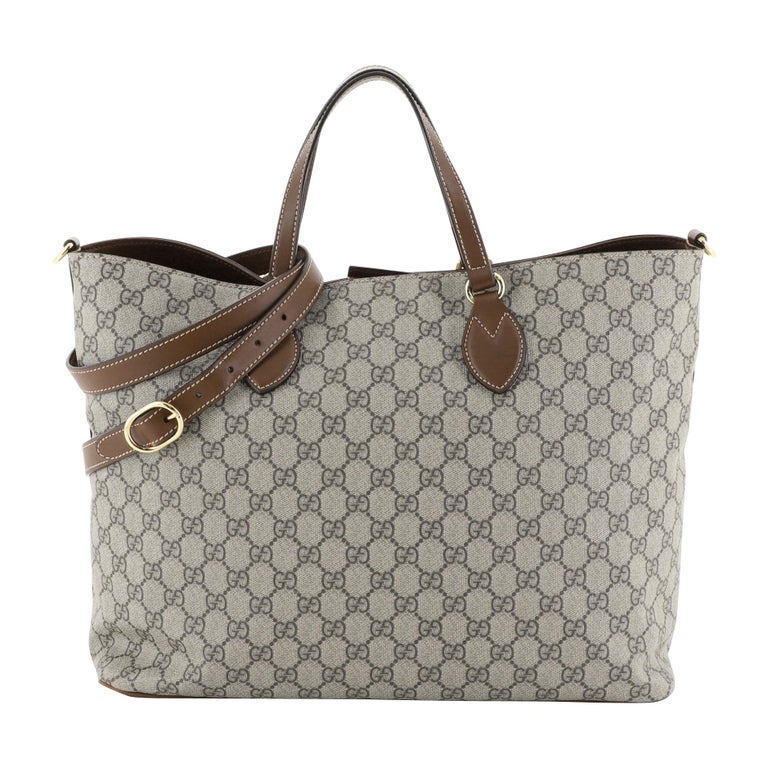 Gucci Convertible Soft Tote GG Coated Canvas Medium For Sale at 1stdibs