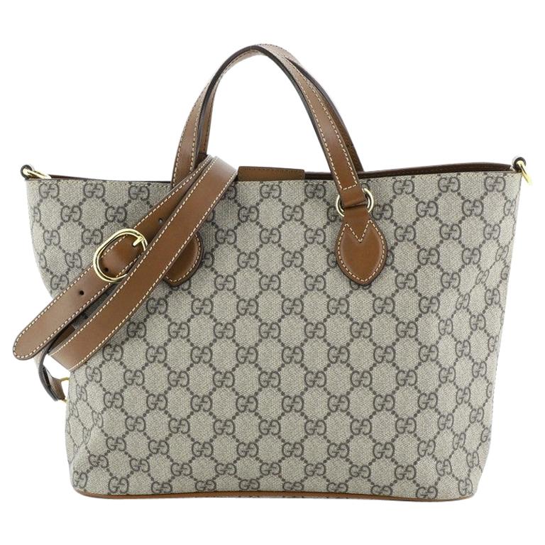 Gucci Convertible Soft Tote GG Coated Canvas Small