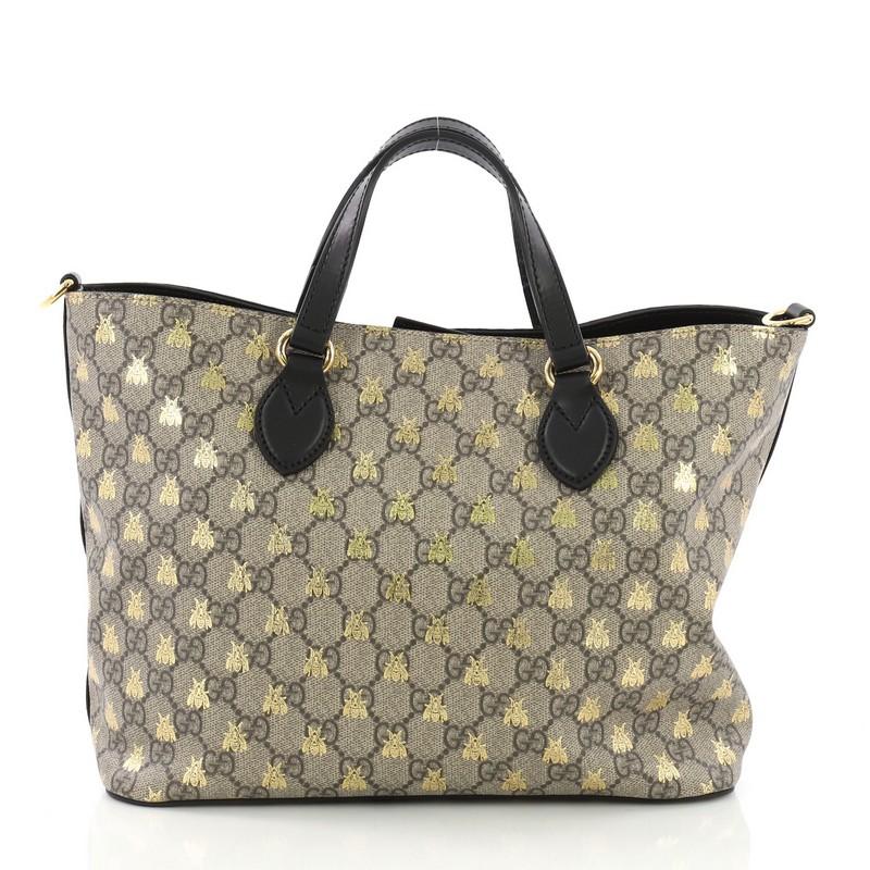Gucci Convertible Soft Tote Printed GG Coated Canvas Small In Good Condition In NY, NY