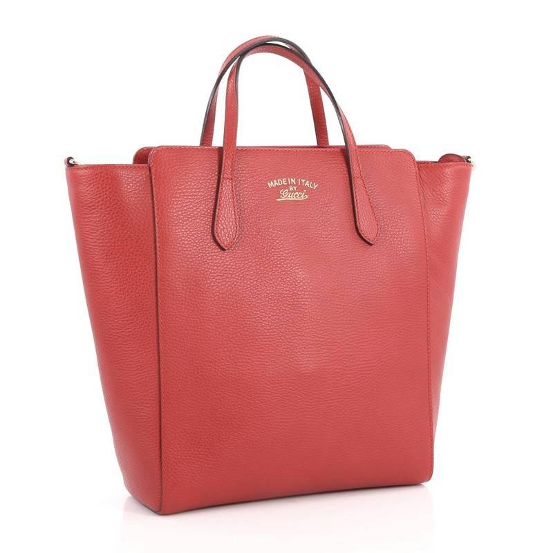 Pink Gucci Convertible Swing Tote Leather Tall