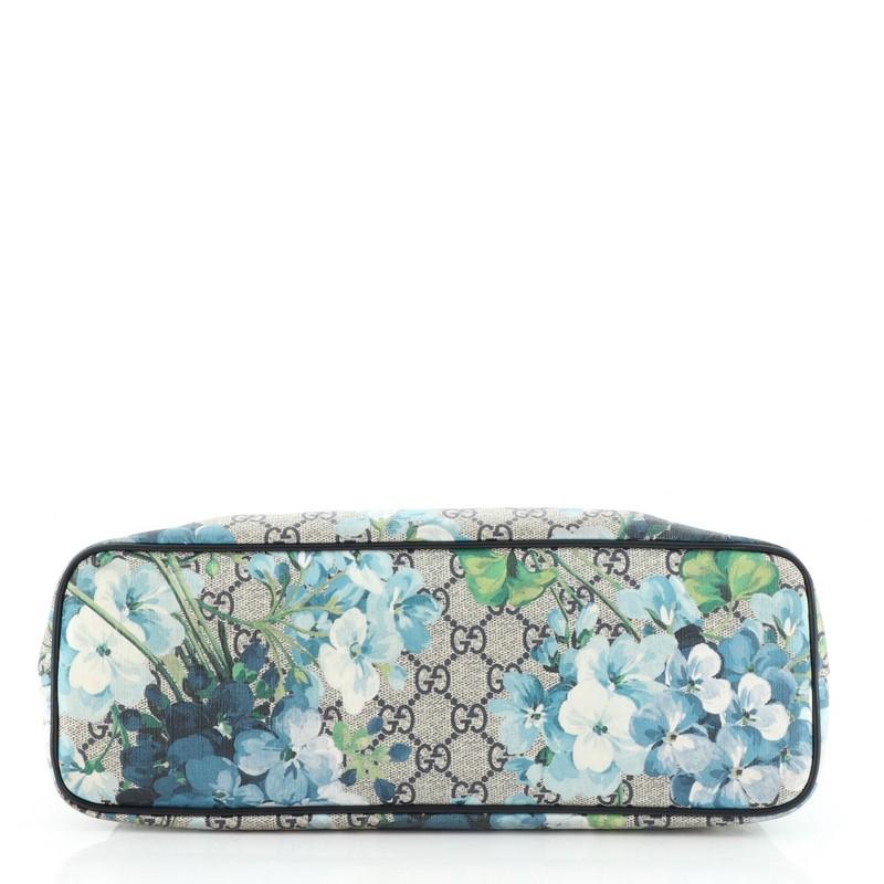 Gucci Convertible Tote Blooms Print GG Coated Canvas Small In Good Condition In NY, NY