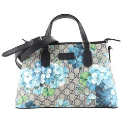Gucci Convertible Tote Blooms Print GG Coated Canvas Small
