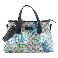Gucci Convertible Tote Blooms Print GG Coated Canvas Small
