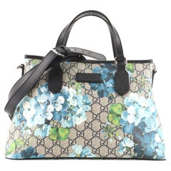 Gucci Convertible Tote Blooms Print GG Coated Canvas Small