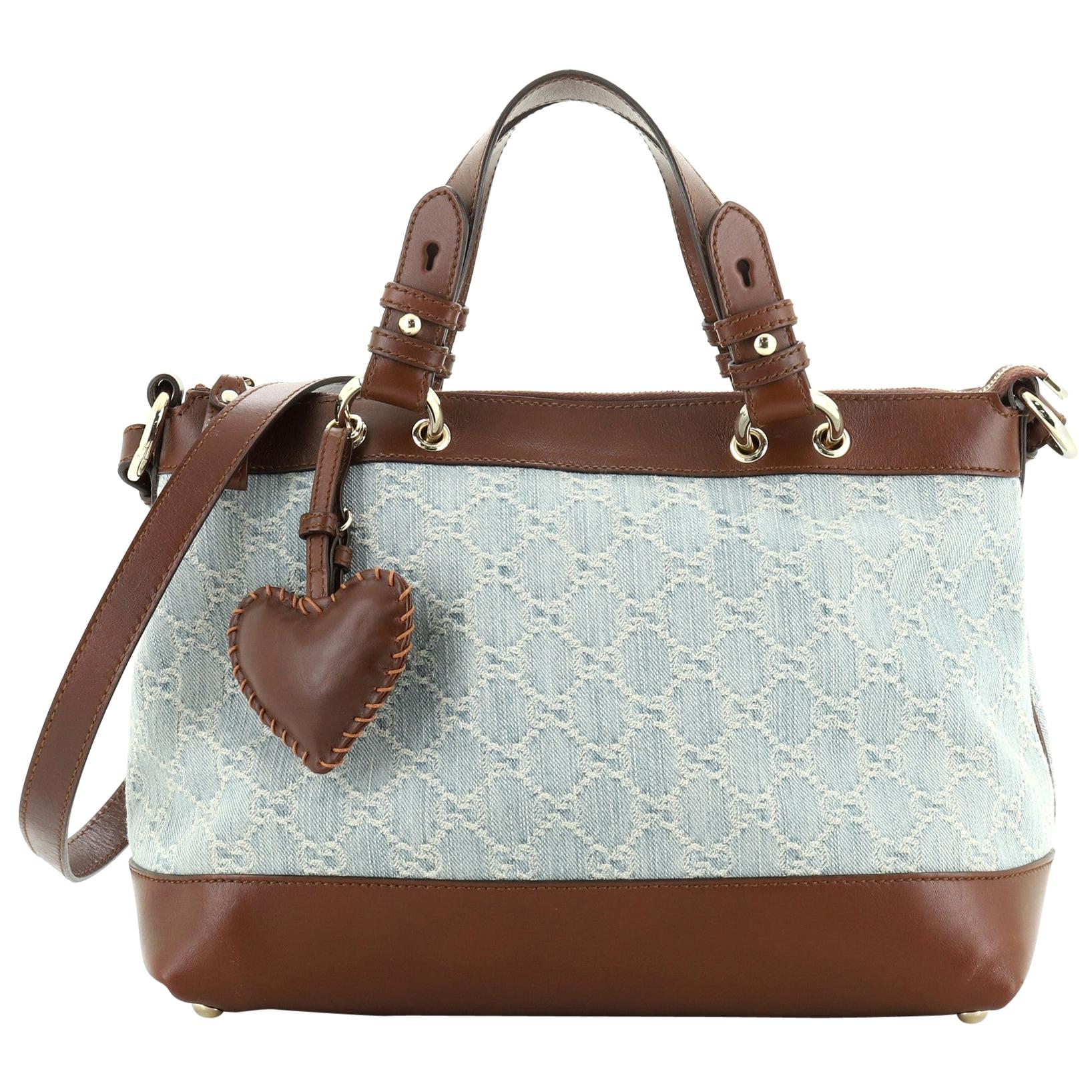 Gucci Convertible Tote GG Denim Medium