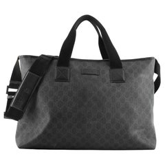 Gucci Convertible Travel Zip Tote GG Coated Canvas Large