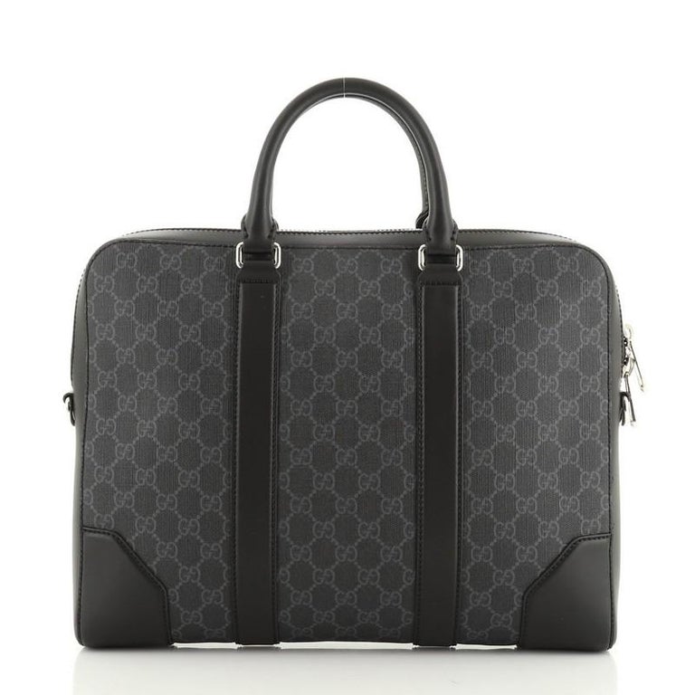 Gucci Convertible Zip Around Briefcase GG Coated Canvas Medium at 1stDibs