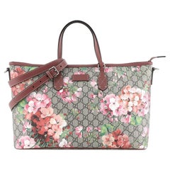 Gucci Convertible Zip Tote Blooms Print GG Coated Canvas Large