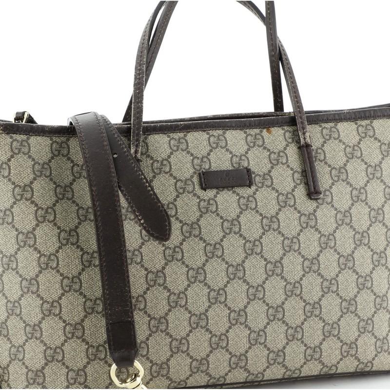Gucci Convertible Zip Tote GG Coated Canvas Medium In Good Condition In NY, NY