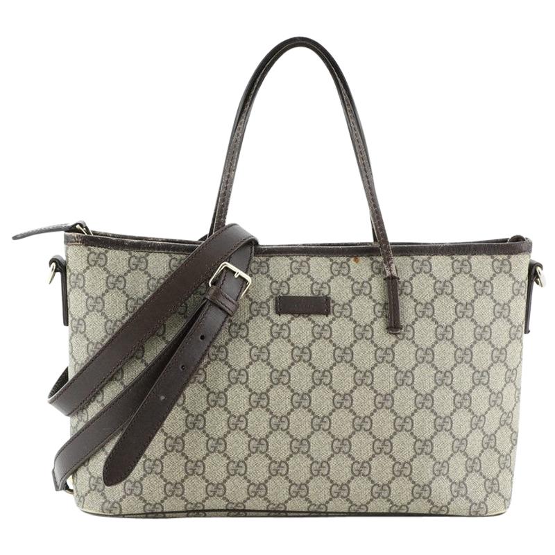 Gucci Convertible Zip Tote GG Coated Canvas Medium