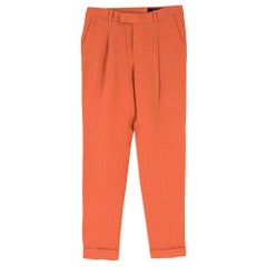Gucci Coral Pleated Crepe Trousers SIZE 38